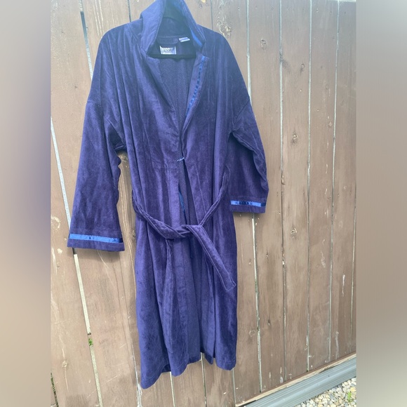 Jessica Bathrobe Navy Blue with tint of Purpleish Sz L (14-16) 100% cotton. - Picture 1 of 9
